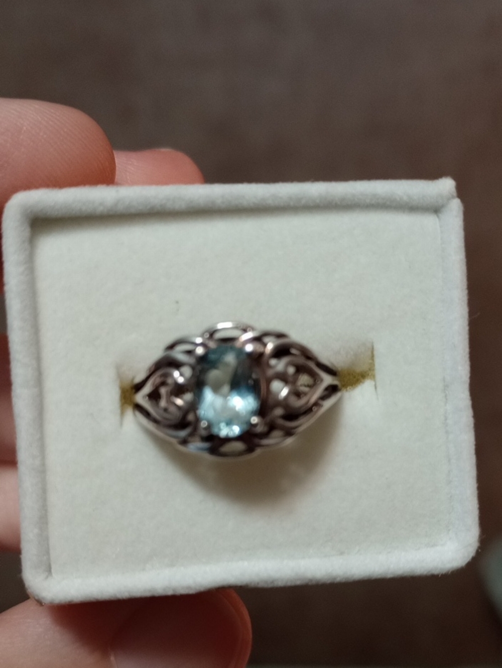 Sterling Silver Aquamarine Ring